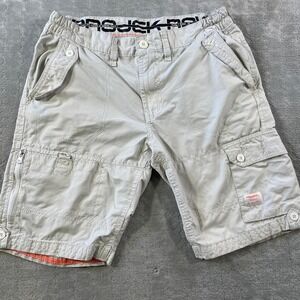 Projek Raw Cargo Shorts Mens 30 Off White Grunge Outdoor Camping Casual Utility